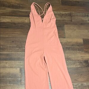Windsor Coral Jumpsuit with Strappy Back
